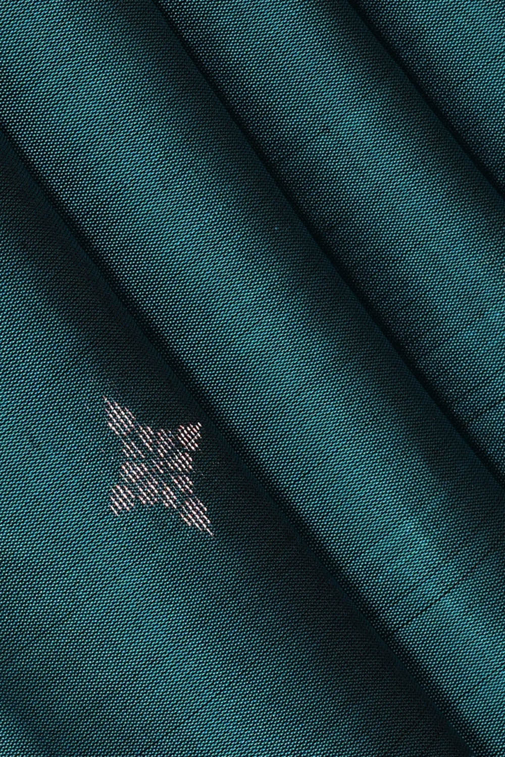 Image of Teal Blue Silk Saree